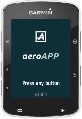 aeroAPP sur Garmin Edge