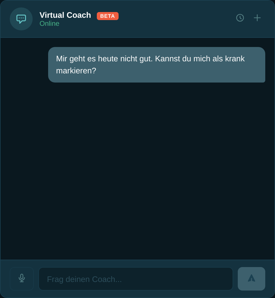 Virtual Coach In-App-Chat